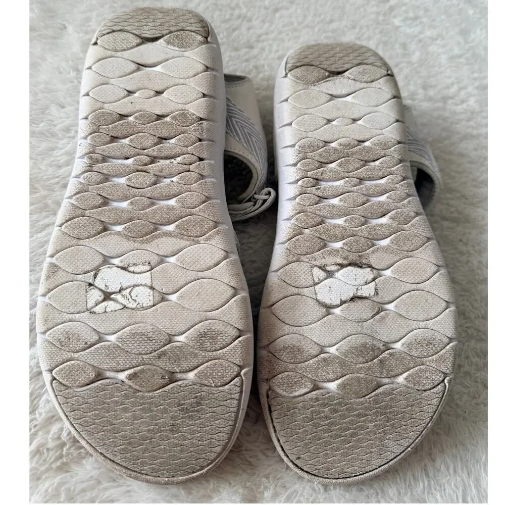 Ryka Savannah White Sport Sandals O-Contour Footbed Women’s 8M